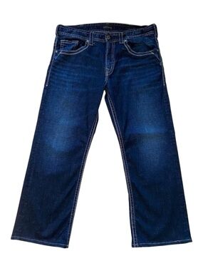 Silver Jeans Co. Men Gordie loose fit Relaxed Fit Dark Wash 36 straight leg